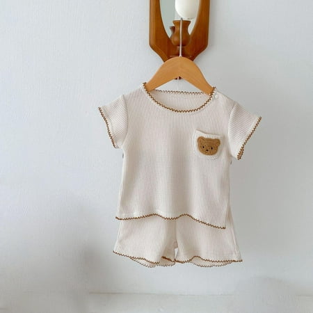 ATOGUTA Cute Outfits for Boys Girls 2 Piece Tee Shirt and Athletic Shorts for Kids Khaki Size 2M-3T
ATOGUTA Cute Outfits for Boys Girls 2 Piece Tee Shirt and Athletic Shorts for Kids Khaki Size 2M-3T