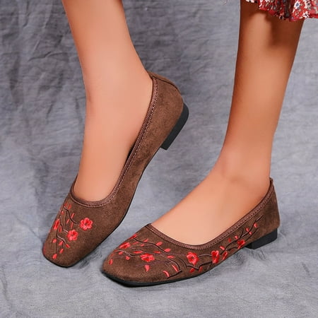 Tangnade Winter Clearance Fashion Suede Breathable Flat Embroidered Comfortable Slip On Casual Single Shoes for Women
Tangnade Winter Clearance Fashion Suede Breathable Flat Embroidered Comfortable Slip On Casual Single Shoes for Women