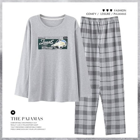 PIKADINGNIS Mens Pajamas Set Autumn Winter Leisure Elastic Waist Men Sleepwear Set Cotton Mens Long Sleeve Nightwear Boys Loose Homewear
PIKADINGNIS Mens Pajamas Set Autumn Winter Leisure Elastic Waist Men Sleepwear Set Cotton Mens Long Sleeve Nightwear Boys Loose Homewear