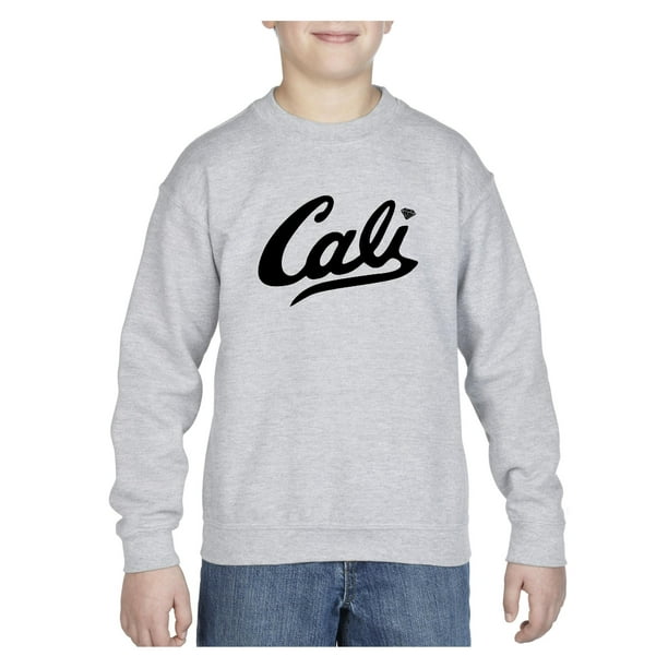Cali in Black California Unisex Youth Crewneck Sweatshirt
