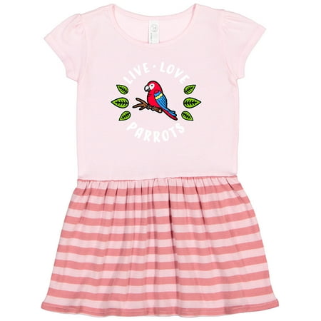 Inktastic Live Love Parrots Gift Toddler Girl Dress