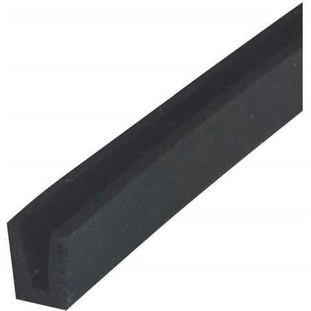 0.062 x 0.312 in. Neoprene Style E Rubber Edging Black