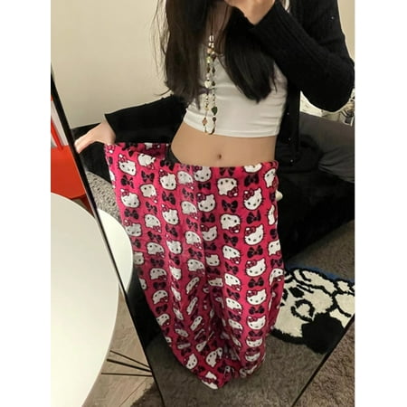 Sanrio Hello Kitty Thin Pajama Pants polyester Women s Summer Pants Casual Loose Fitting Sweet Pants Girl Outdoor Home Pants
Sanrio Hello Kitty Thin Pajama Pants polyester Women s Summer Pants Casual Loose Fitting Sweet Pants Girl Outdoor Home Pants