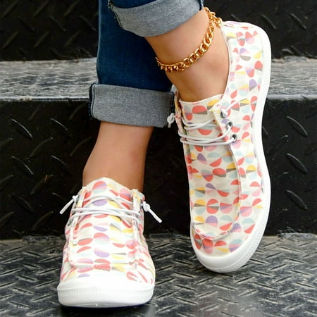 Women‘s Geographic Print Flat Loafers Comfortable Round Toe Lace Up Slip On Canvas Shoes Casual Low Top Shoes
Women‘s Geographic Print Flat Loafers Comfortable Round Toe Lace Up Slip On Canvas Shoes Casual Low Top Shoes