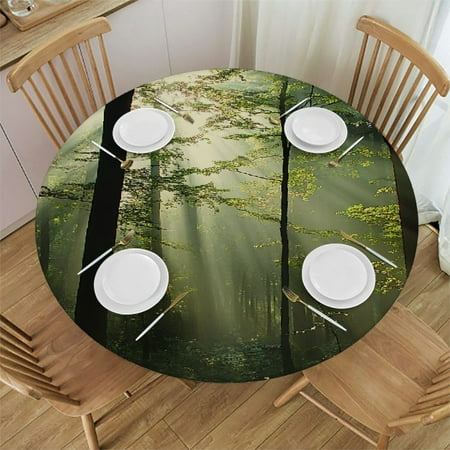 Round Fitted Tablecloth Wood Grain Floral Elastic Edge Home Decoration Waterproof Stain Resistant Polyester Tablecloths for Patio Picnic BBQ Use Suitable for Inch Round Table
Round Fitted Tablecloth Wood Grain Floral Elastic Edge Home Decoration Waterproof Stain Resistant Polyester Tablecloths for Patio Picnic BBQ Use Suitable for Inch Round Table