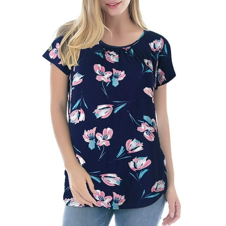 Wesracia Women Maternity Short Sleeve Floral Print Nursing Tops T-shirt For Breastfeeding
Wesracia Women Maternity Short Sleeve Floral Print Nursing Tops T-shirt For Breastfeeding