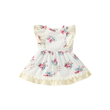 Nokpsedcb Kids Toddler Girls A-Line Dress Flying Sleeve Lace Patchwork Ruffles Dress Summer Floral One-Piece Dress White 2-3 Years
Nokpsedcb Kids Toddler Girls A-Line Dress Flying Sleeve Lace Patchwork Ruffles Dress Summer Floral One-Piece Dress White 2-3 Years