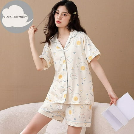 QWZNDZGR Summer Knitted Cotton Cartoon Pajamas Sets Women Pyjamas Sleepwear Nightwear Pijama Mujer Plaid Shorts Pants Homewear Fashion
QWZNDZGR Summer Knitted Cotton Cartoon Pajamas Sets Women Pyjamas Sleepwear Nightwear Pijama Mujer Plaid Shorts Pants Homewear Fashion