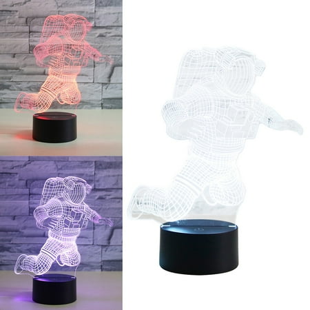 3D Night Light Colorful LED Night Light Astronaut Pattern Design Desktop Light Lamp for Home (USB Touch Style)
3D Night Light Colorful LED Night Light Astronaut Pattern Design Desktop Light Lamp for Home (USB Touch Style)