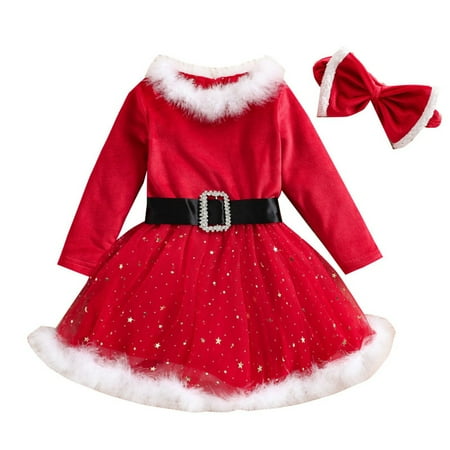 BULLPIANO Toddler Baby Girl Christmas Dress Long Sleeve Dress Outfit for Xms Holiday Wedding Party 1-5 Years
BULLPIANO Toddler Baby Girl Christmas Dress Long Sleeve Dress Outfit for Xms Holiday Wedding Party 1-5 Years