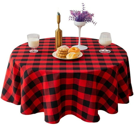 55 Inch Buffalo Plaid Round Tablecloth Checkered Round Table Cover for Wedding Kitchen Dinning Room Red and Black
55 Inch Buffalo Plaid Round Tablecloth Checkered Round Table Cover for Wedding Kitchen Dinning Room Red and Black