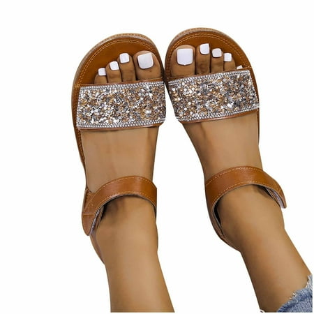 Women Open Toe Shoes Comfy Sandals Casual Comfortable Beach Sandals