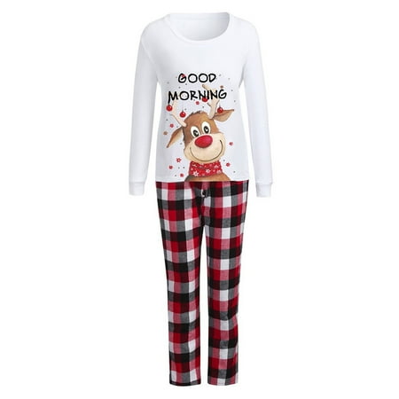 Genuiskids Christmas Family Matching Pajamas Set Long Sleeve Elk Print Shirt + Plaid Pants
Genuiskids Christmas Family Matching Pajamas Set Long Sleeve Elk Print Shirt + Plaid Pants