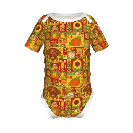 Yiaed Thanksgiving Day Print Infant Climbing Short Sleeve Onesie One-Piece Baby Bodysuit Clothes 0-12 Months -
Yiaed Thanksgiving Day Print Infant Climbing Short Sleeve Onesie One-Piece Baby Bodysuit Clothes 0-12 Months -