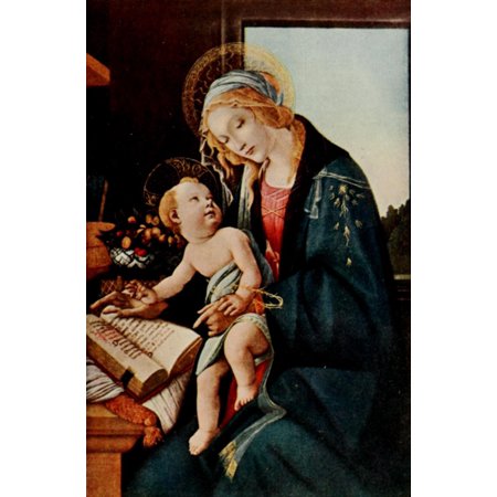 How to Enjoy Pictures 1914 Virgin & Child Stretched Canvas - Sandro Botticelli (24 x 36)