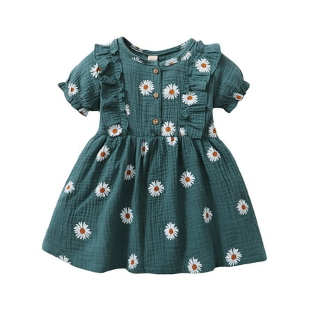 Little Girl Dress Baby Princess Girls Floral Printed Short Ruffles Sleeve Girls Skirt Toddler Summer Cool Cute
Little Girl Dress Baby Princess Girls Floral Printed Short Ruffles Sleeve Girls Skirt Toddler Summer Cool Cute