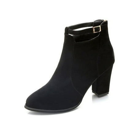 Zodanni Ladies Anti-Slip Chunky Ankle Boots Work Casual Zipper Dress Booties Breathable Strap Winter Boot Black 9
Zodanni Ladies Anti-Slip Chunky Ankle Boots Work Casual Zipper Dress Booties Breathable Strap Winter Boot Black 9
