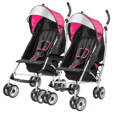 Summer Infant 3D Lite Convenience Strollers with Stroller Connectors, Pink