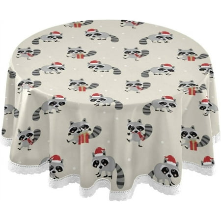 SKYSONIC Christmas Raccoon Cat Tablecloth Durable 60 Inch Round Table Cloth Waterproof Stain Proof Camping Tablecloths for Outdoor Picnic Family Dinner Restaurant Decoration
SKYSONIC Christmas Raccoon Cat Tablecloth Durable 60 Inch Round Table Cloth Waterproof Stain Proof Camping Tablecloths for Outdoor Picnic Family Dinner Restaurant Decoration