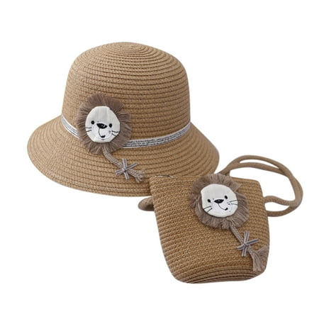 Kids Caps Kids Children Girls Cartoon Lion Sunshade Hat Straw Beach Sun Hat + Straw Bag
Kids Caps Kids Children Girls Cartoon Lion Sunshade Hat Straw Beach Sun Hat + Straw Bag