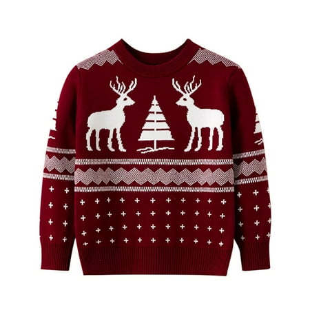 Esho Toddler Boys Girls Christmas Sweaters Little Boy Girl Warm Crewneck Knitted Pullover Tops Sweatshirts 2-7T
Esho Toddler Boys Girls Christmas Sweaters Little Boy Girl Warm Crewneck Knitted Pullover Tops Sweatshirts 2-7T