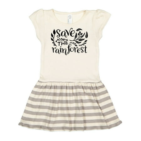 Inktastic Save the Rainforest with Leaves Gift Toddler Girl Dress