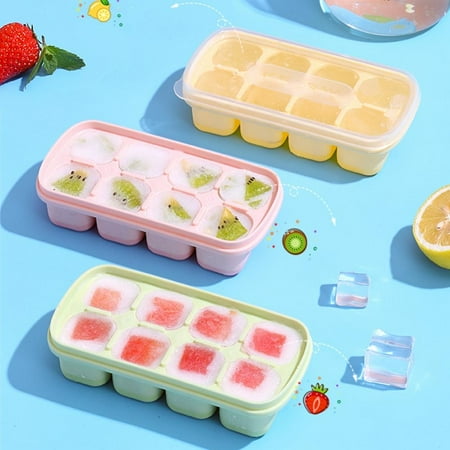 MOOSUP Ice Cube Trays 1 Pack Easy-Release Eight-Compartment Ice Cube Trays With Lids BPA Free Stackable Durable
MOOSUP Ice Cube Trays 1 Pack Easy-Release Eight-Compartment Ice Cube Trays With Lids BPA Free Stackable Durable