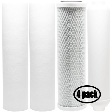 4-Pack Replacement for Filter Kit for PurePro G-106M RO System - Includes Carbon Block Filter PP Sediment Filters & Inline Filter Cartridge - Denali Pure Brand
4-Pack Replacement for Filter Kit for PurePro G-106M RO System - Includes Carbon Block Filter PP Sediment Filters & Inline Filter Cartridge - Denali Pure Brand