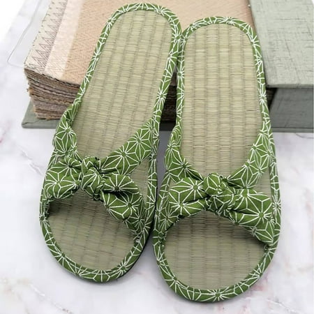 Follure Ladies Straw Mat Slippers Casual Bow Rattan Grass Slippers Home Fashion Sandals Slippers
Follure Ladies Straw Mat Slippers Casual Bow Rattan Grass Slippers Home Fashion Sandals Slippers