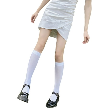 Biekopu Women Socks Solid Color Stretch Knee-High Calf Socks Soft Tube Thigh-High Stockings for Girls Black/White
Biekopu Women Socks Solid Color Stretch Knee-High Calf Socks Soft Tube Thigh-High Stockings for Girls Black/White