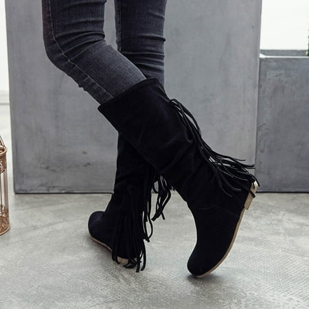 Halloween Gift VEKDONE Fringed Round Toe Warm Autumn And Winter High Boots Long Boots Low Heel Retro Women s Boots
Halloween Gift VEKDONE Fringed Round Toe Warm Autumn And Winter High Boots Long Boots Low Heel Retro Women s Boots