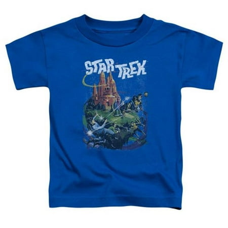 Trevco Star Trek-Vulcan Battle - Short Sleeve Toddler Tee - Royal- Large 4T