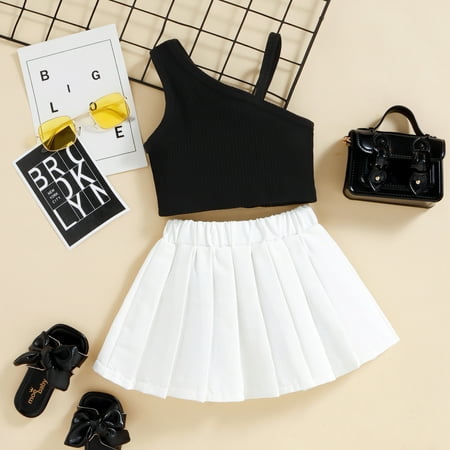 Hunpta Toddler Kids Girls Clothes Casual Beach Soild Ribbed Sleeveless Skirt 2PCS Outfits Set
Hunpta Toddler Kids Girls Clothes Casual Beach Soild Ribbed Sleeveless Skirt 2PCS Outfits Set