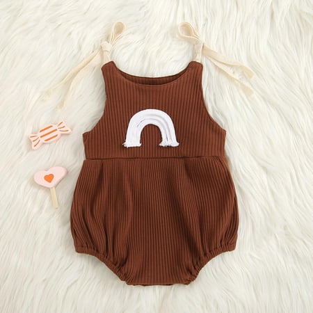 KONBECA Baby Boys Girls Rompers Infants Pure Cotton Coverall Baby Girls Rinbow Sleeveless Suspenders Jumpsuit Casual Bodysuit Outfits (0-24 Months)
KONBECA Baby Boys Girls Rompers Infants Pure Cotton Coverall Baby Girls Rinbow Sleeveless Suspenders Jumpsuit Casual Bodysuit Outfits (0-24 Months)
