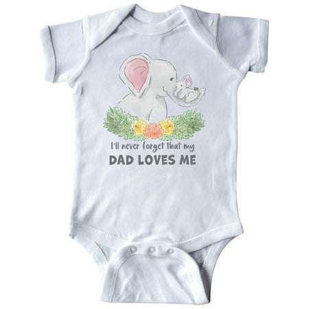 Inktastic I ll Never Forget That My Dad Loves Me with Cute Elephants Gift Baby Boy or Baby Girl Bodysuit
Inktastic I ll Never Forget That My Dad Loves Me with Cute Elephants Gift Baby Boy or Baby Girl Bodysuit