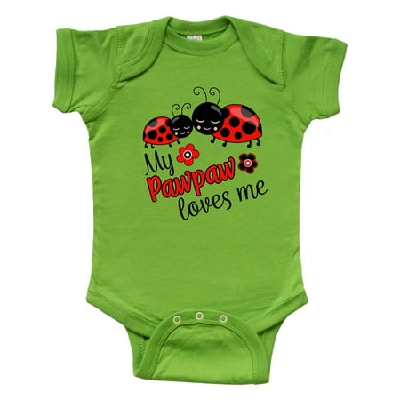 Inktastic My Pawpaw Loves Me with Cute Ladybugs Gift Baby Boy or Baby Girl Bodysuit