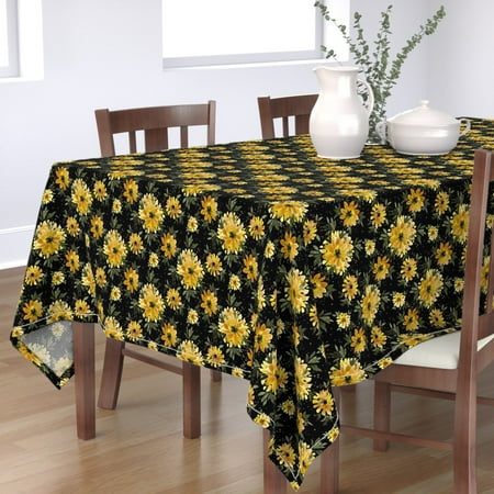 Cotton Sateen Tablecloth 70 x 108 - Sunflower Black Floral Vintage Style Yellow Dots Gold Boho Flower Print Custom Table Linens by Spoonflower
Cotton Sateen Tablecloth 70 x 108 - Sunflower Black Floral Vintage Style Yellow Dots Gold Boho Flower Print Custom Table Linens by Spoonflower