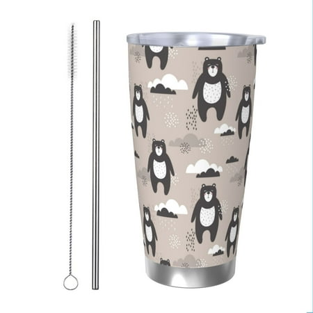 Uemuo Cartoon Bear Brown Print Travel Coffee Mug 20oz Double-walled Car Cup Stainless Steel Insulated Tumbler Leak-proof Travel Cup Reusable Straw Car Cup-Straw Two-piece Set
Uemuo Cartoon Bear Brown Print Travel Coffee Mug 20oz Double-walled Car Cup Stainless Steel Insulated Tumbler Leak-proof Travel Cup Reusable Straw Car Cup-Straw Two-piece Set