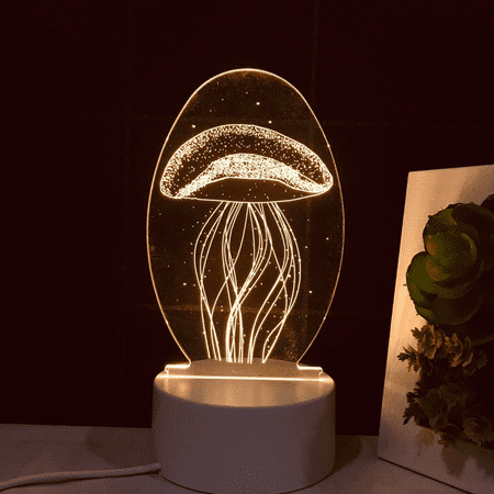 3D LED Night Light Acrylic Jellyfish Lamp Remote Control 3D Illusion Lamp Valentine s Day Home Decoration Light -- Style O
3D LED Night Light Acrylic Jellyfish Lamp Remote Control 3D Illusion Lamp Valentine s Day Home Decoration Light -- Style O