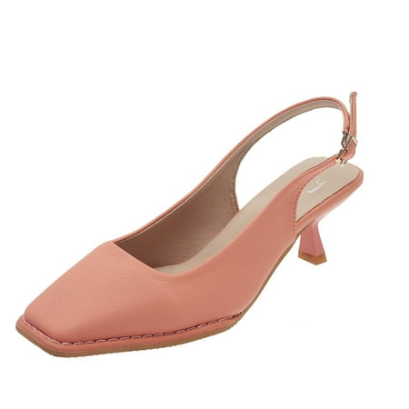 sandals for Women Fashion Summer Women Sandals Mid Heel Solid Color Back Strap Buckle Casual Style PU Dress Sandals for Women Pink
sandals for Women Fashion Summer Women Sandals Mid Heel Solid Color Back Strap Buckle Casual Style PU Dress Sandals for Women Pink