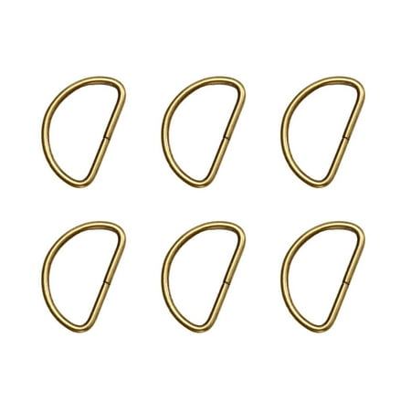 20PCS Metal Shoulder Strap D Ring Multipurpose Bag Webbing Ring Accessories for Luggage Clothes Backpack Belt (Bronze)