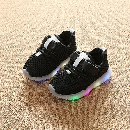 Toyella Children 1-3-6 years old baby toddler shoes light soft bottom shoes LED with light and breathable baby shoes net shoes Black 26
Toyella Children 1-3-6 years old baby toddler shoes light soft bottom shoes LED with light and breathable baby shoes net shoes Black 26