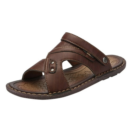 Fsqjgq Mens Leather Sandals Size 7 Men Sandals Summer Foreign Trade Large Comfortable Leather Beach Sandals Slippers Light Flat Comfortable Sandals Slides Men Rubber Brown 41
Fsqjgq Mens Leather Sandals Size 7 Men Sandals Summer Foreign Trade Large Comfortable Leather Beach Sandals Slippers Light Flat Comfortable Sandals Slides Men Rubber Brown 41