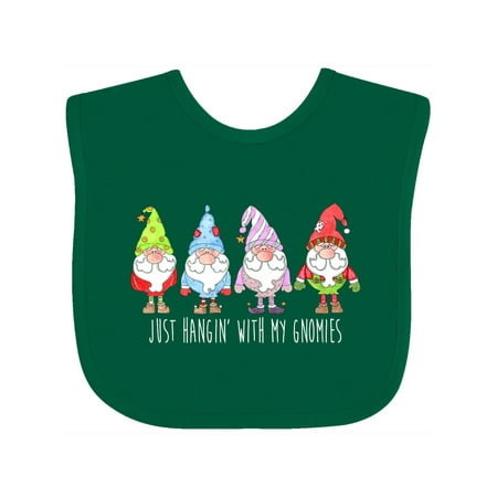 Inktastic Christmas Hangin with My Gnomies Gift Baby Boy or Baby Girl Bib
