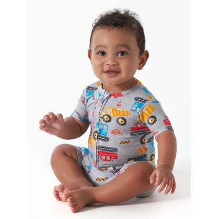 Gerber Unisex Baby Buttery Soft Short Sleeve Romper with Viscose Made from Eucalyptus Sizes 0/3M-18M 
Gerber Unisex Baby Buttery Soft Short Sleeve Romper with Viscose Made from Eucalyptus Sizes 0/3M-18M