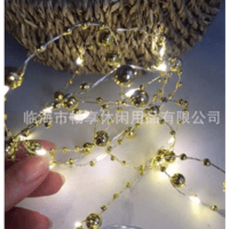 3PCS Light String Electric Light Chain Plastic Bendable LED String with Artificial Pearl Gold Pearl 2m
3PCS Light String Electric Light Chain Plastic Bendable LED String with Artificial Pearl Gold Pearl 2m