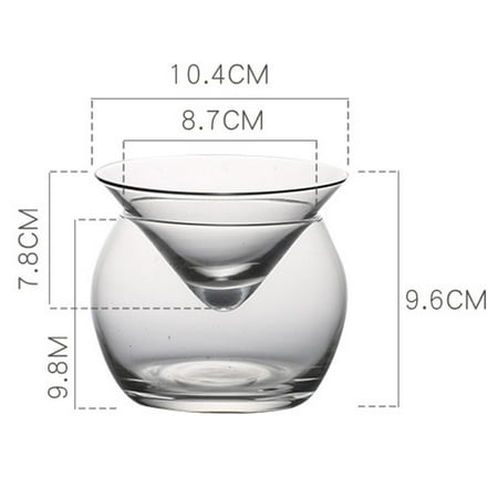 

1 Set Spherical Liquor Drinking Crystal Iced Conical Molecular Cup For Party