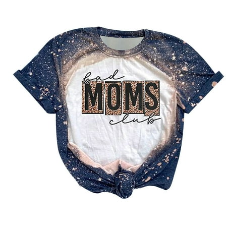 Simplmasygenix Women Tops Summer Clearance Women Summer Casual Fashion Sexy Round-neck Shirt Tie-Dye Mama Short Sleeve Letters Print Tees Tops Blouse
Simplmasygenix Women Tops Summer Clearance Women Summer Casual Fashion Sexy Round-neck Shirt Tie-Dye Mama Short Sleeve Letters Print Tees Tops Blouse