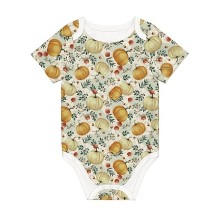 Coaee Autumn Pumpkins Leaves for Soft Cotton Baby Short-Sleeve Bodysuit Baby Girls Boys Bodysuit Romper
Coaee Autumn Pumpkins Leaves for Soft Cotton Baby Short-Sleeve Bodysuit Baby Girls Boys Bodysuit Romper