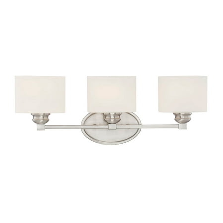 Bathroom Vanity 3 Light With Satin Nickel Finish Incandescent Bulbs 24 inch 300 Watts
Bathroom Vanity 3 Light With Satin Nickel Finish Incandescent Bulbs 24 inch 300 Watts
